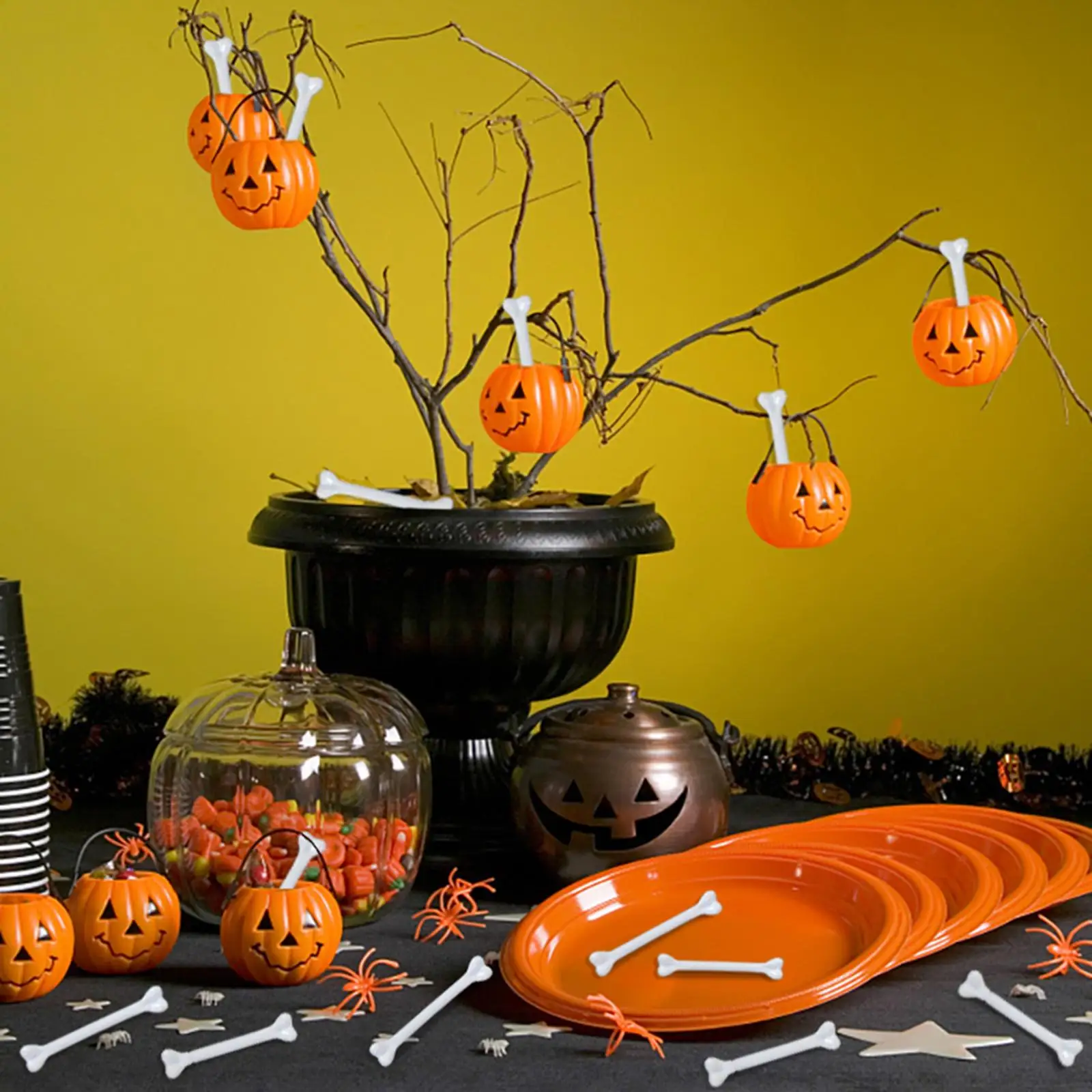 12x Halloween Bones Props Decorations Halloween Skeleton Bones Costume Accessories for Festival Garden Home Crafts Dress up