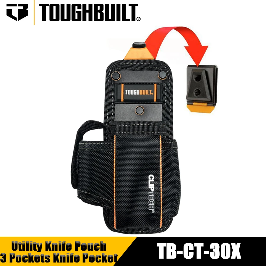 TOUGHBUILT TB-CT-30X Utility Knife Pouch Special Bag for Tool Knife Universal Pouch Utility Knife Pocket 3 Pockets