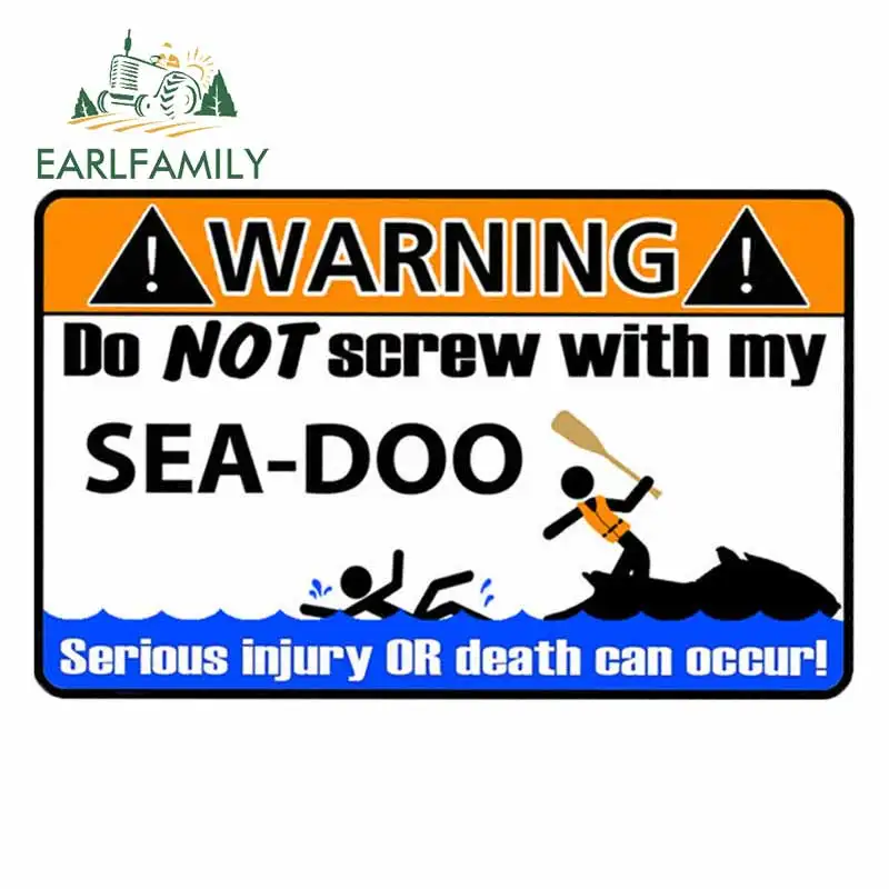 

EARLFAMILY 13 см x 8,3 см для без винта с рисунком My Seadoo, водонепроницаемые индивидуальные автомобильные наклейки, наклейка для бампера, доски для серфинга