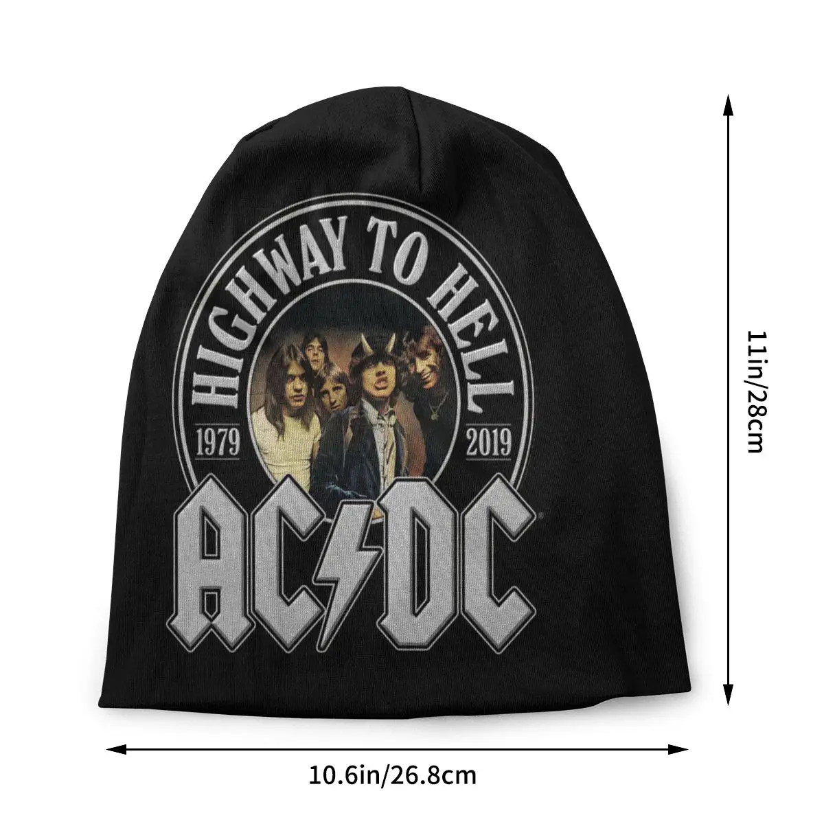 Custom Vintage Rock AC DCs Beanie Bonnet Knitted Hat Fashion Unisex Heavy Metal Music Band Winter Warm Skullies Beanies Caps