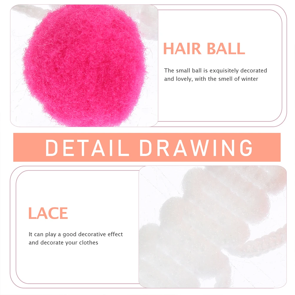 

8 Pcs Lace Accessories Trim Tassels Sewing Decoration Braided Ribbon Pom Ball Fringe Decorative for Child