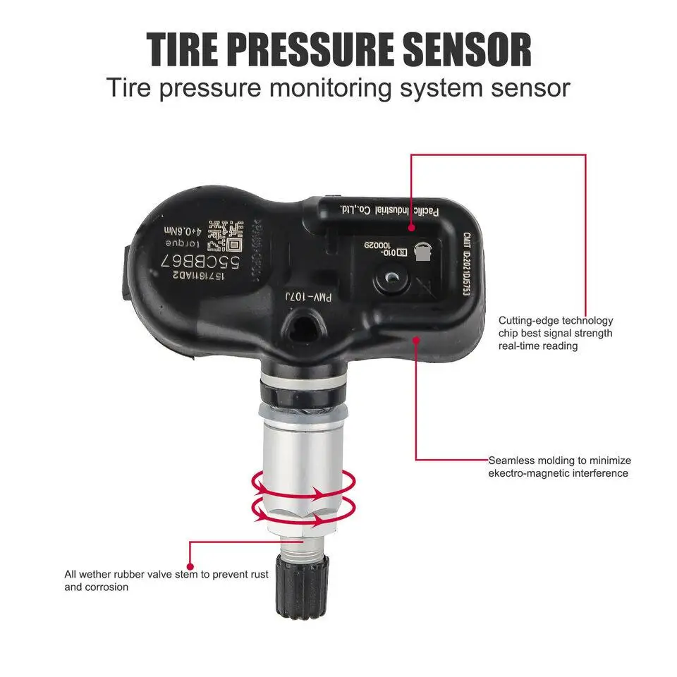 4X 42607-33021 TPMS PMV-107J For Toyota Lexus TIRE PRESSURE MONITOR SENSOR 42607-0E011 42607-33022 42607-35040 PMV-107J