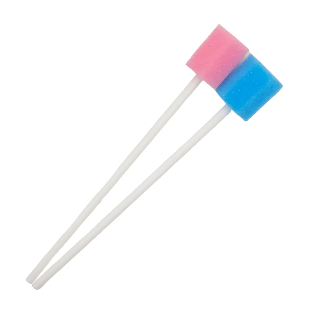AG 20Pcs/Pack Dental Disposable Oral Sponge Swab Tooth Cleaning Mouth Swabs With Stick Tooth Cleaning Sponge Stick Oral Care