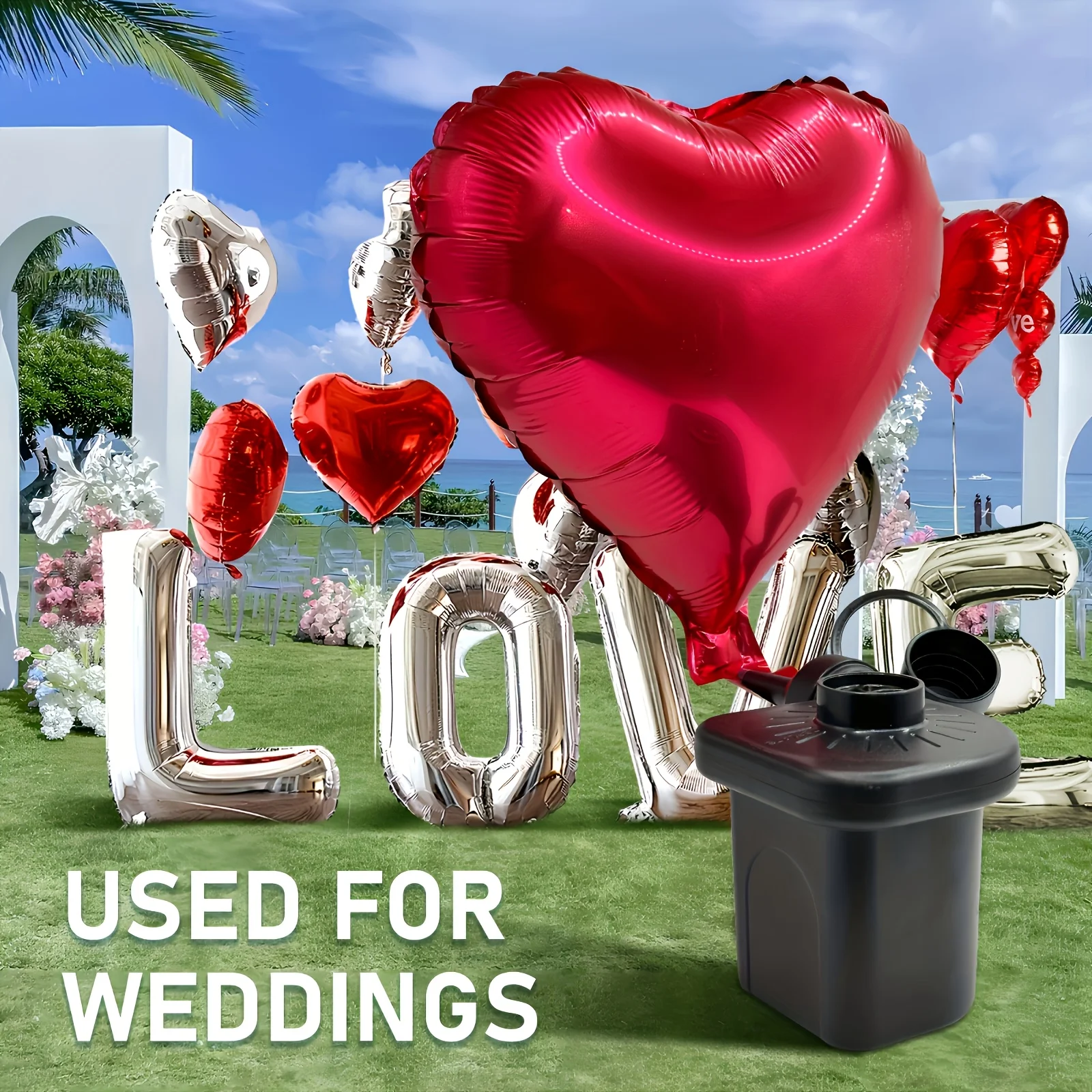 Aufblasbare Pumpe AC220V, schnelles Aufblasen für Reisematten mit 3 Düsen für Poolspielzeug, Luftbett, Luftmatratze, Schwimmbad-Inflator