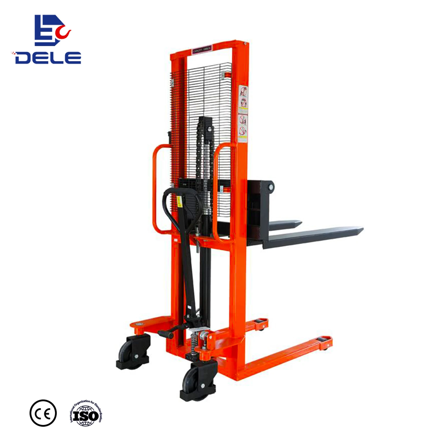 Manual Stacker with Integral Pump Lifting Machine for Professional Industrial Warehouse Material Handling and Cargo Storage