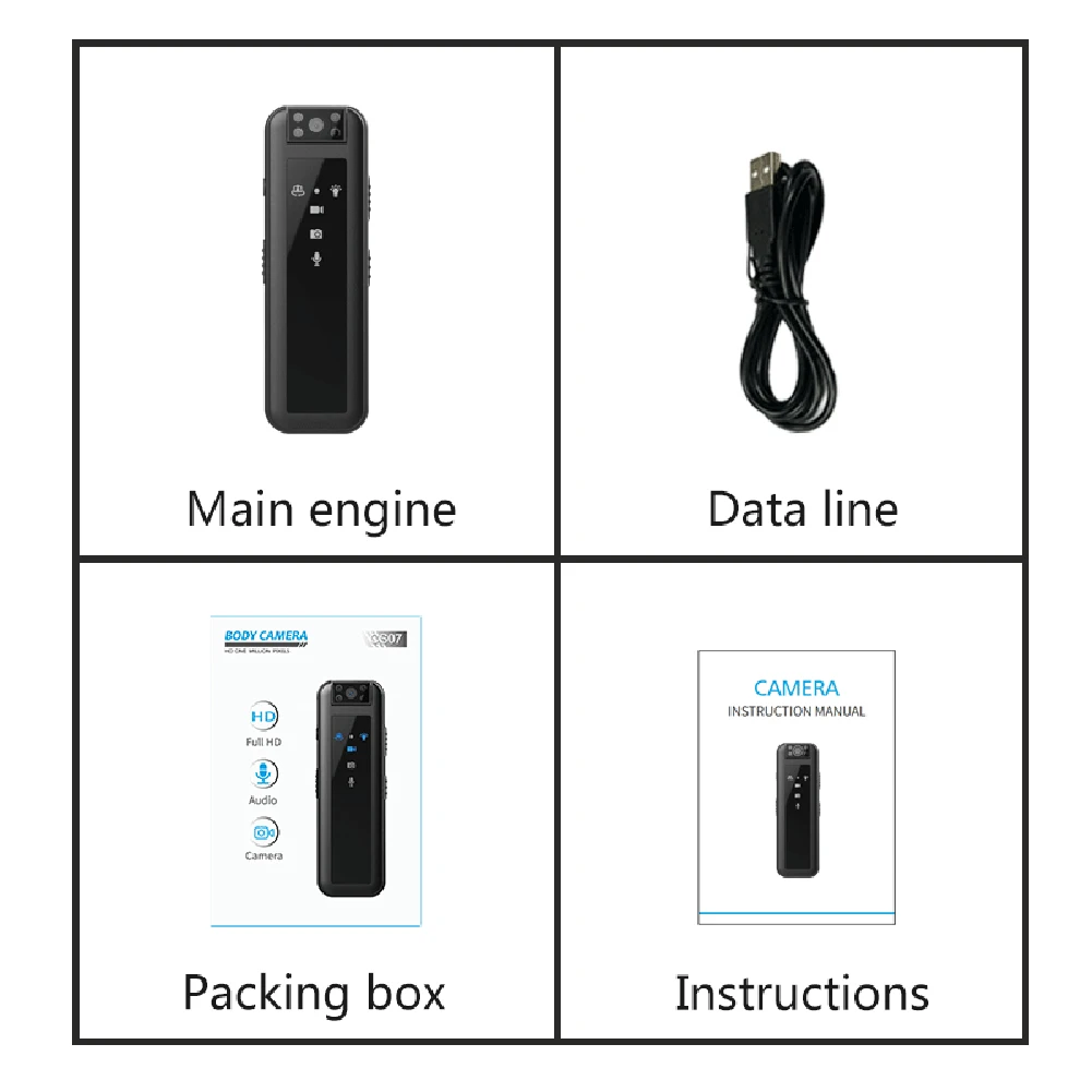 HD 1080P كاميرا صغيرة للرؤية الليلية كاميرا محمولة صغيرة الدورية حامل دراجة مسجل كاميرا رياضية في الهواء الطلق مع مشبك خلفي