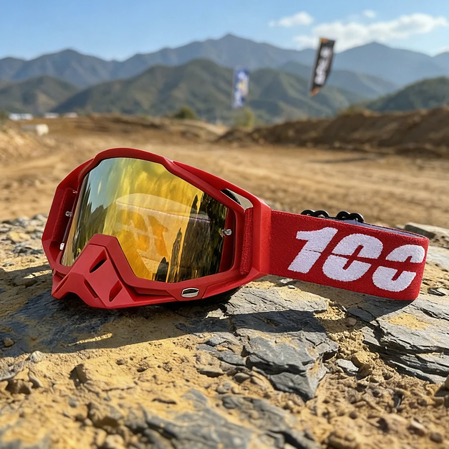 

100% ветрозащитные защитные очки для мотокросса с HD-линзами, гоночные внедорожные очки, очки для велоспорта на открытом воздухе для мужчин