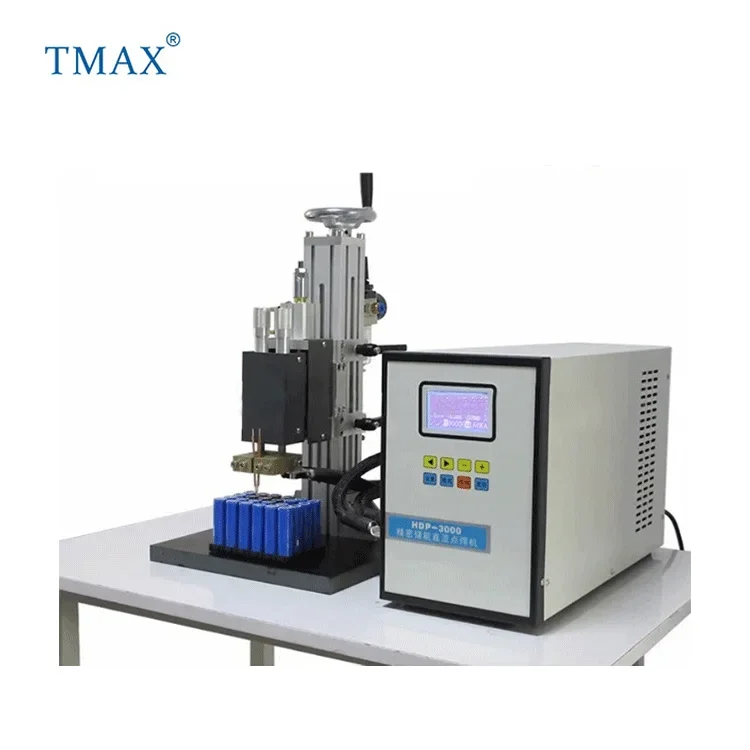 

TMAX Brand Li Ion Battery Pneumatic DC Tab Spot Welder Welding Machine With Continuous Welding Mode For 18650 Cells