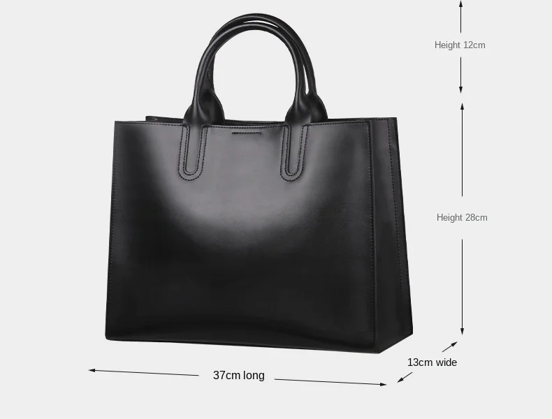 Genuine Leather Women\'s Handbags Commuter Briefcase A4 File 14 Inch Computer Bag Lady Large Work Shoulder Crossbody Bags