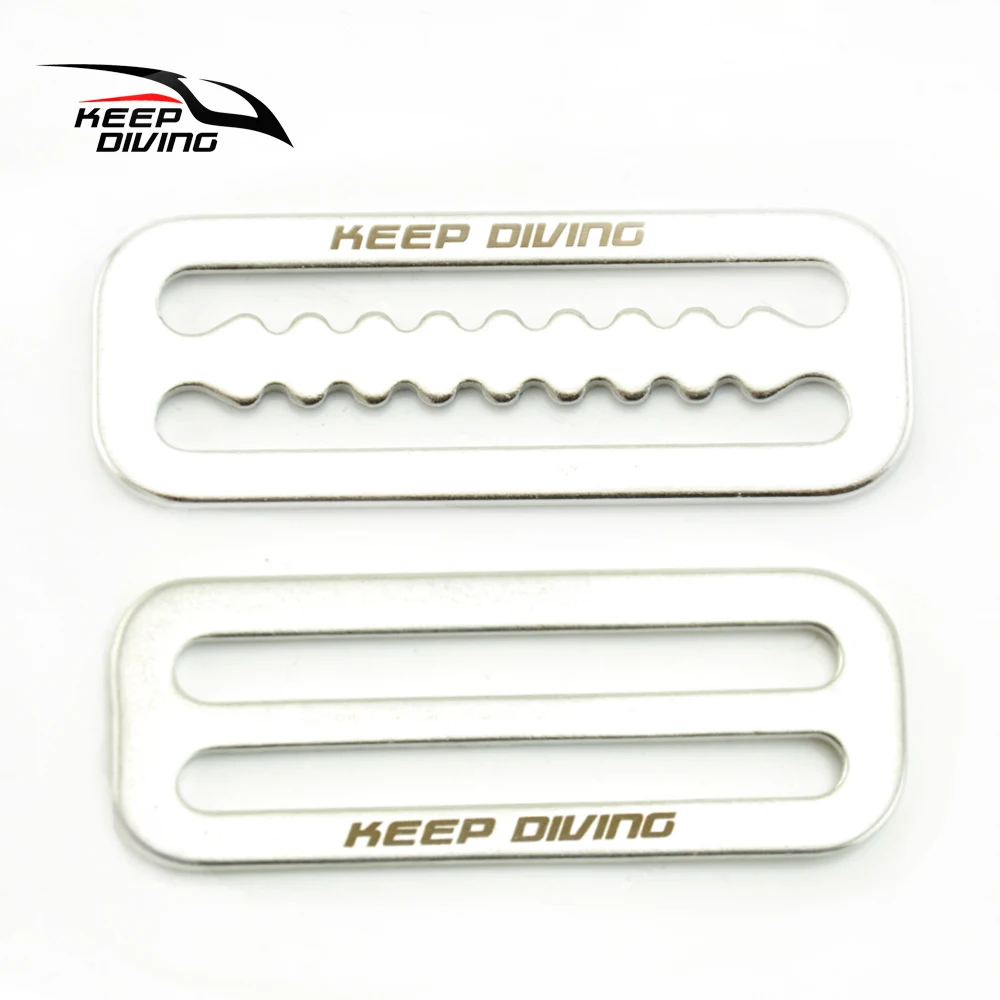 1 pcs 316 Stainless Steel Scuba Diving Belt Webbing Strap Keeper Buckle Ring Holder Wing BCD Accessories