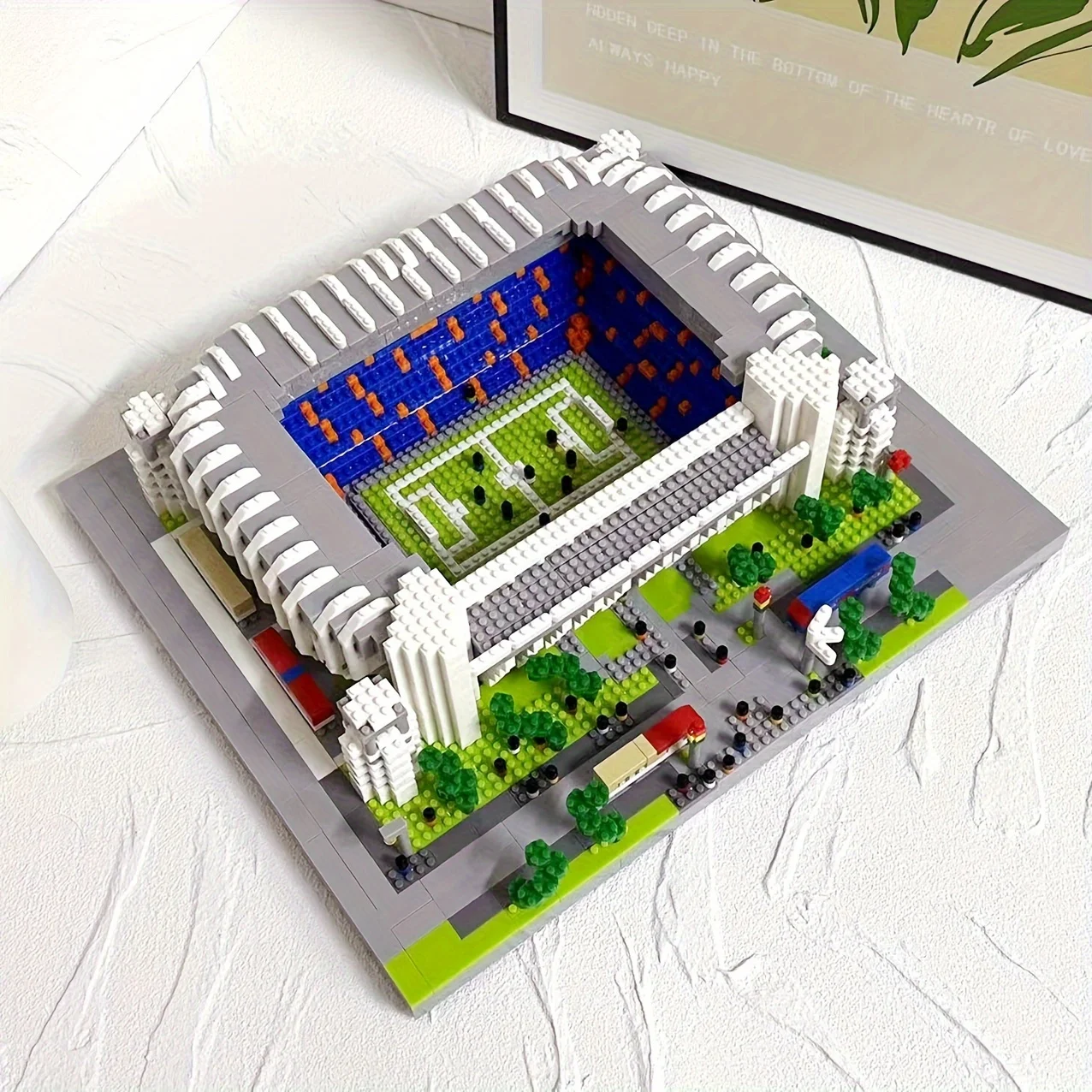 Real Madrid Bernabeu Stadium Building Blocks, oltre 3000 pezzi Kit modello 3D per adulti, regalo di calcio su larga scala fai-da-te per la decorazione della casa dei fan