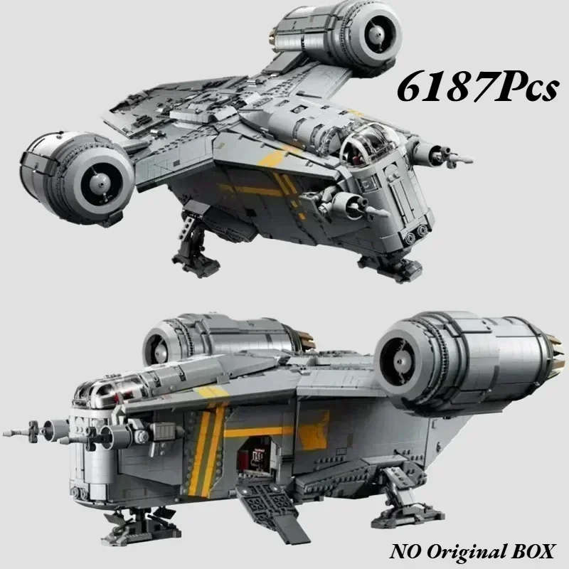 Auf Lager 6187 Stück The Razor Crest Blocks Modell kompatibel 75331 Raumschiff Ziegel Spielzeug für