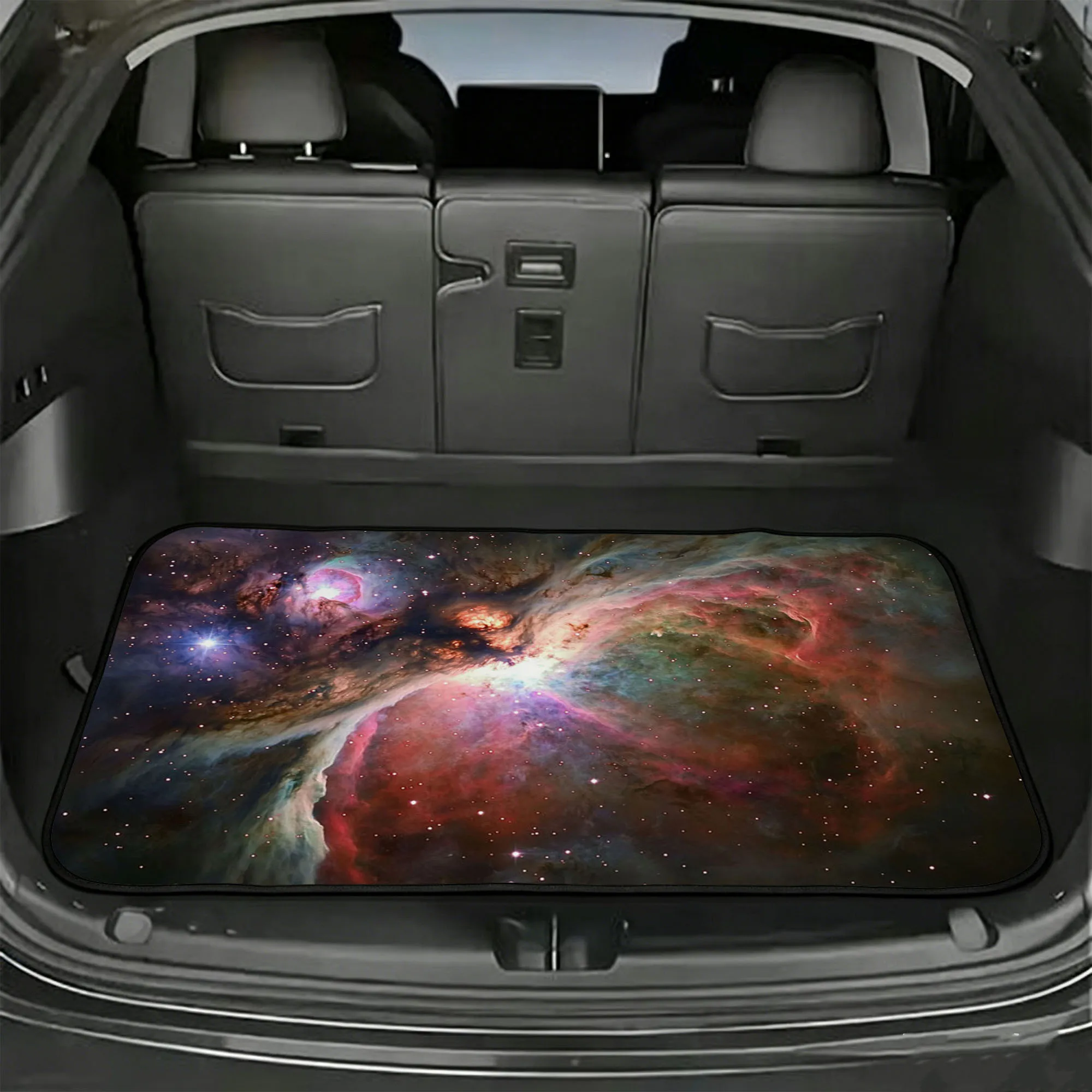 1pc Car Trunk Mat, 2D Flat, Cloud Stars Car Trunk Mat, For Sedans, Trucks, And Suvs, All-Season, 2D Flat Print, Keeps Interior C