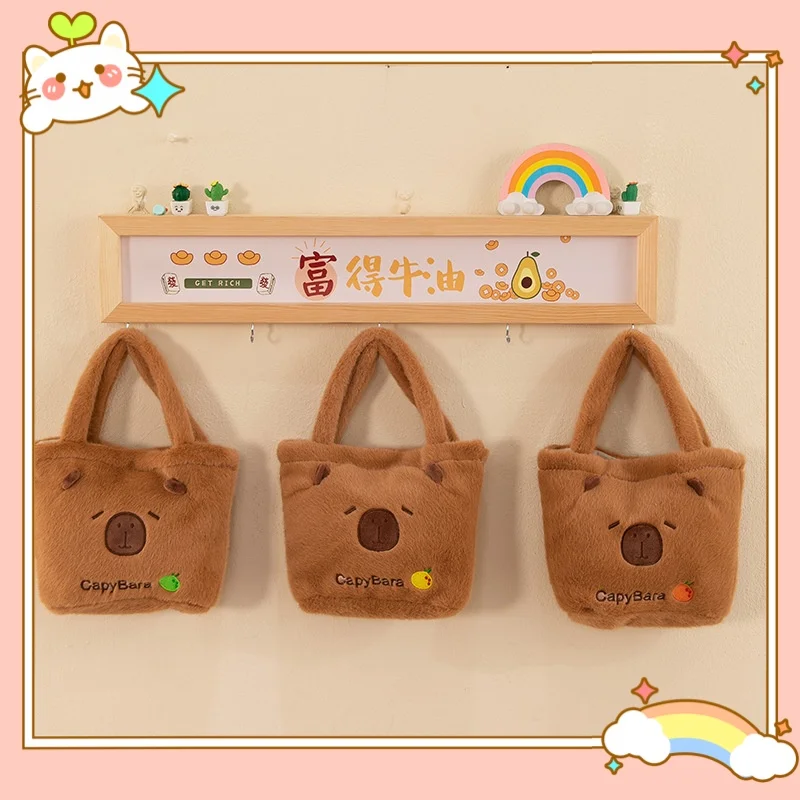 

Hot Capybara Anime Dolphin Kawaii Cartoon Plush Bag Cuddly Handbag Cute Children's Birthday Gift