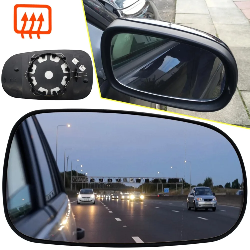 Wide‑Angle Heated Side Mirror Glass Compatible with Saab 9‑3 2003‑2008 Aftermarket Wing Mirror Lens