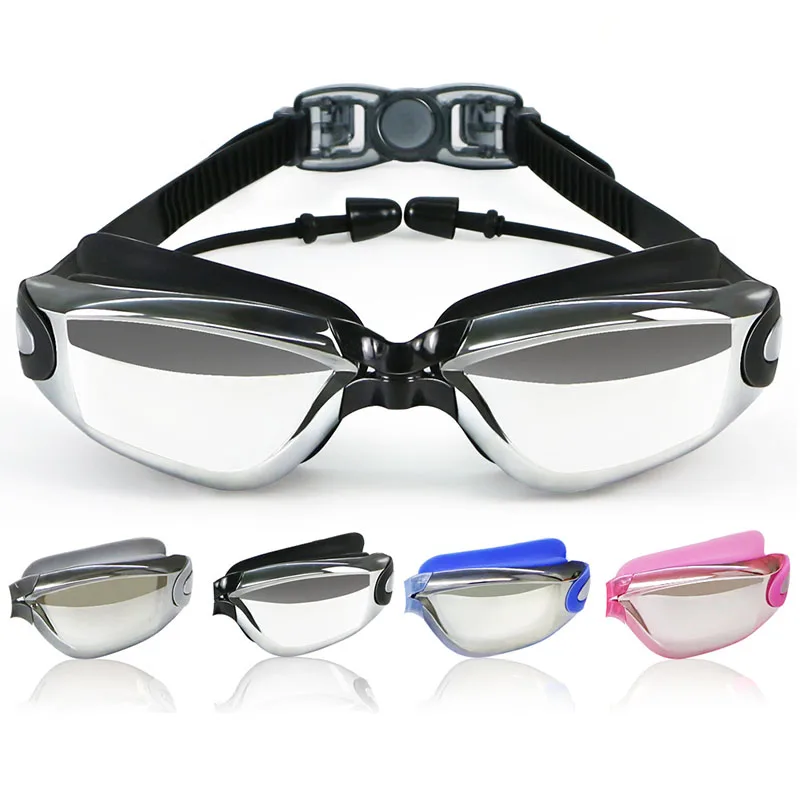 Adult Diving Glasses Optical Swimming Goggles  Men Women Myopia Pool Earplug Professional Waterproof Swim Eyewear Prescription