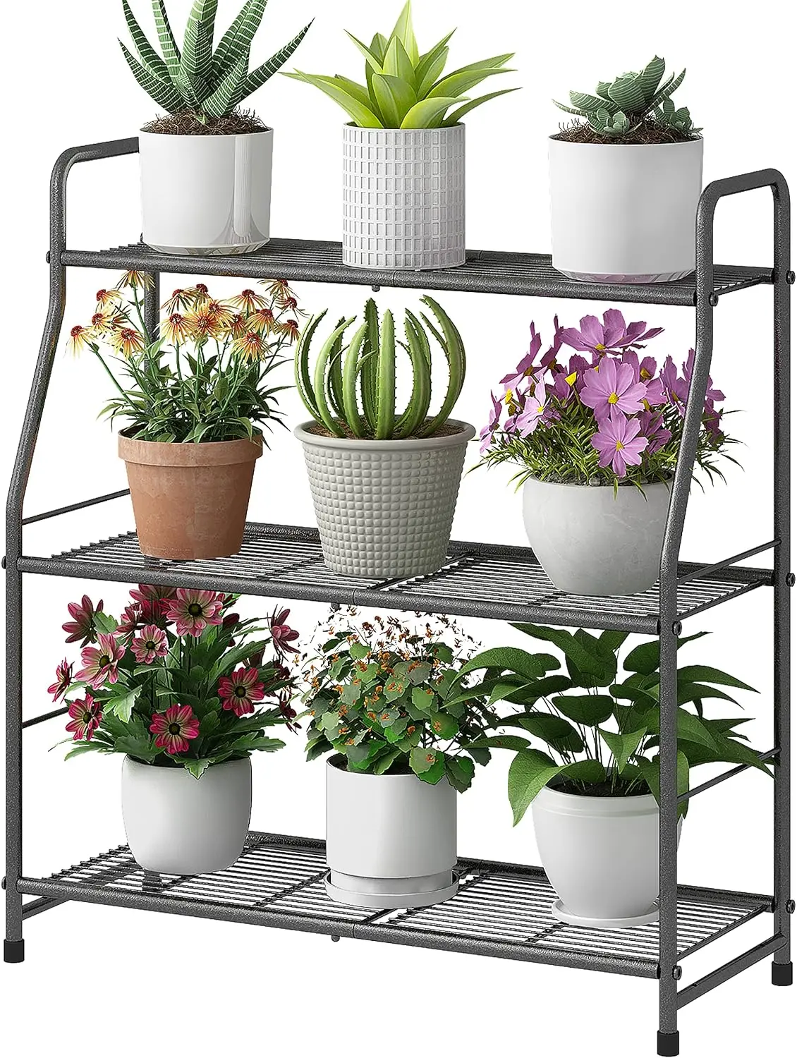

3 Tier Metal Plant Stand Outdoor Indoor Waterproof Shelf for Living Room Balcony Garden