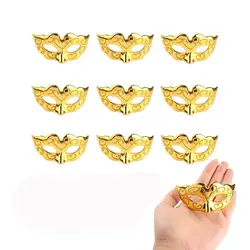 10PCS Plastic Mini Masquerade Masks Color Painting Cute Doll Toy Mask Party Decorations Halloween Party Mardi Gras Venetian Mask