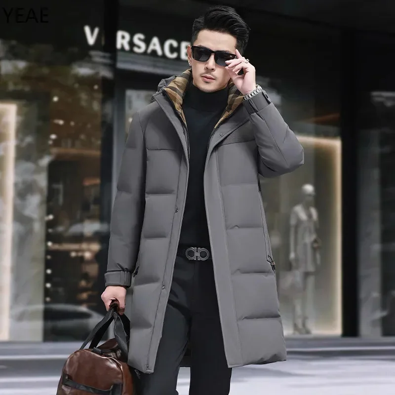 Men's Winter Down Jacket Removable Hat Designer Clothes Duck Padding Jackets for Male Coat Casual Man Sack