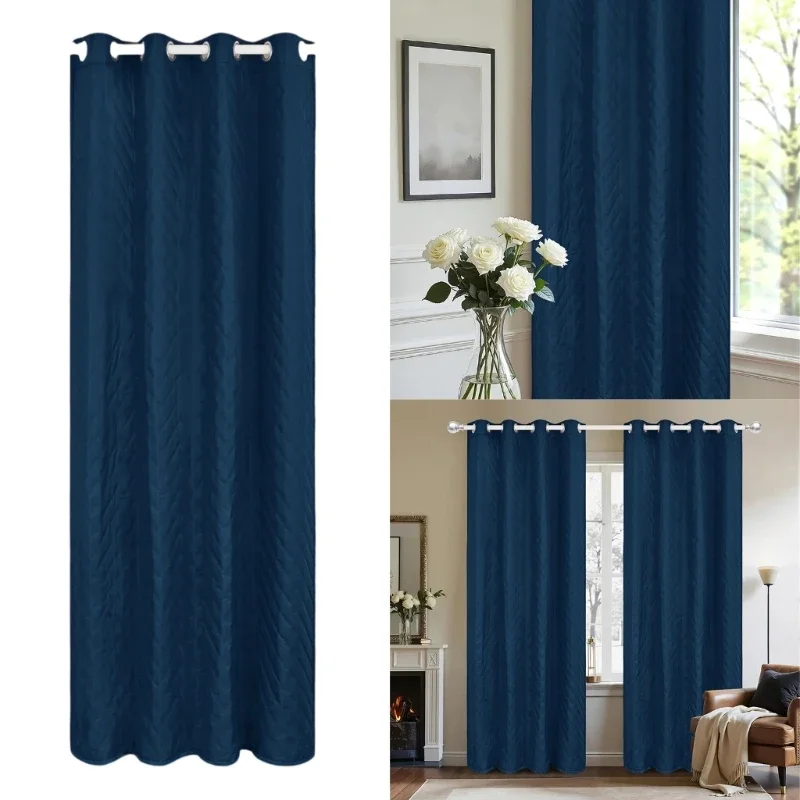 

Плотная тканевая штора для зимнего тепла и уединения. Дизайн 2 в 1 с подкладкой и люверсами. Легко монтируемая шумоизоляция