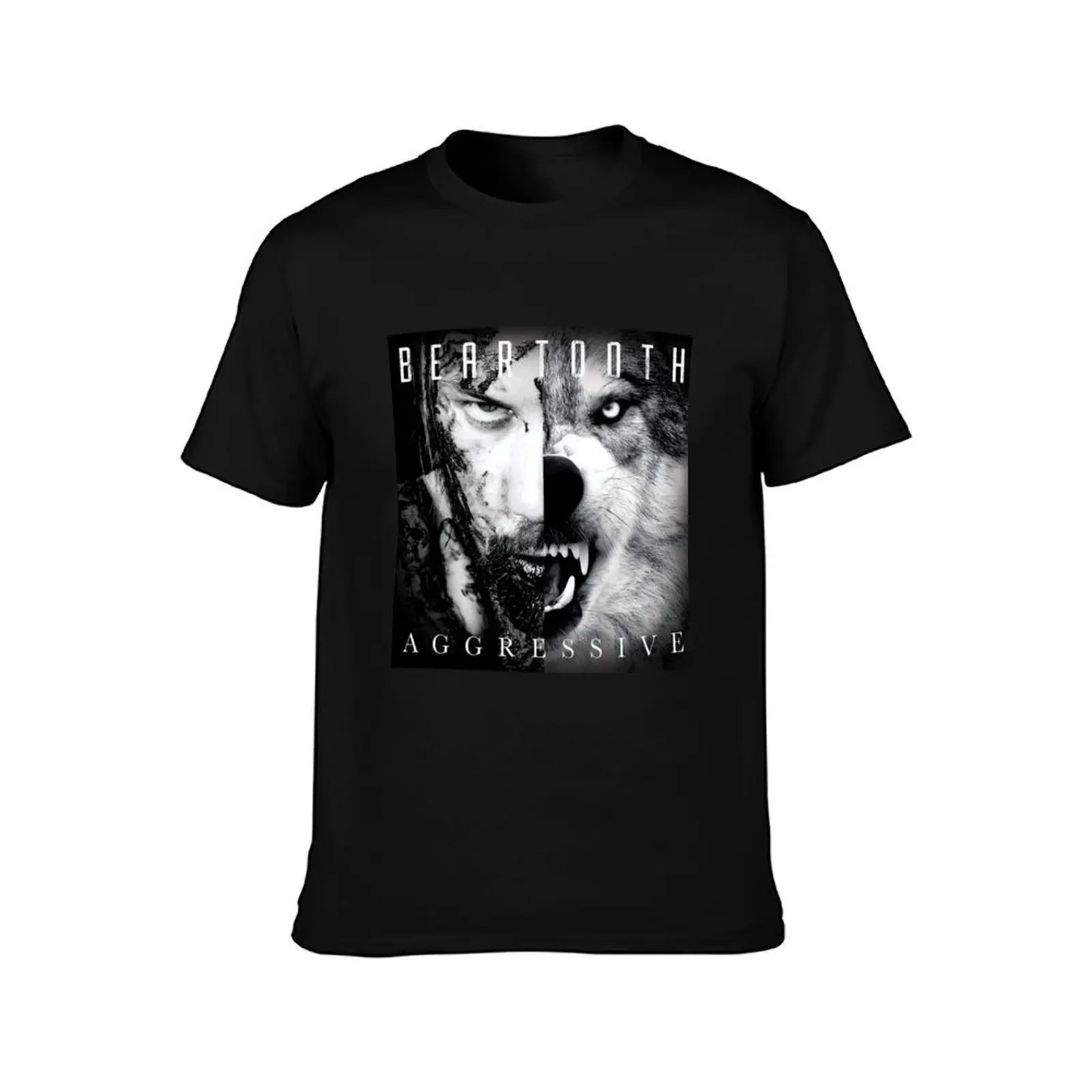 Aggressive Of Beartooth Album T-Shirt, Summer Casual Cotton Tee, Oversized Streetwear Tops, Vintage Graphic Print, 100% Cotton