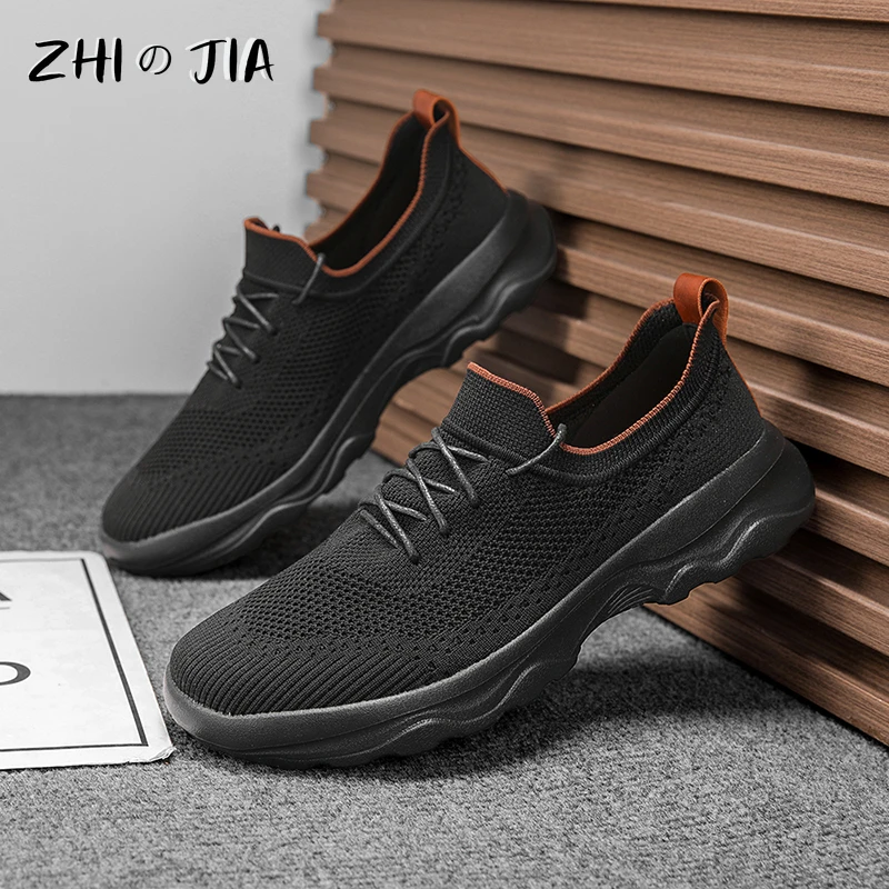 

Мужские весенне-осенние дышащие кроссовки из сетки, модные повседневные легкие туфли, уличные кроссовки для бега больших размеров 40-50