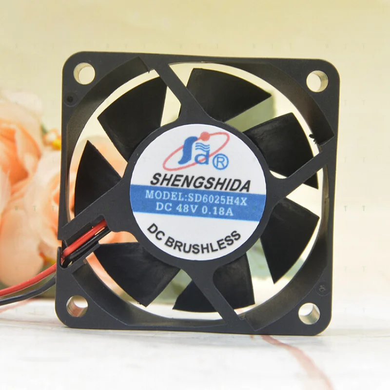 

H 1 шт. ДЛЯ Sheng Shida 6CM 6025 48 В 0,18 А SD6025H4X Охлаждающий вентилятор для сервера с объемом Gale.