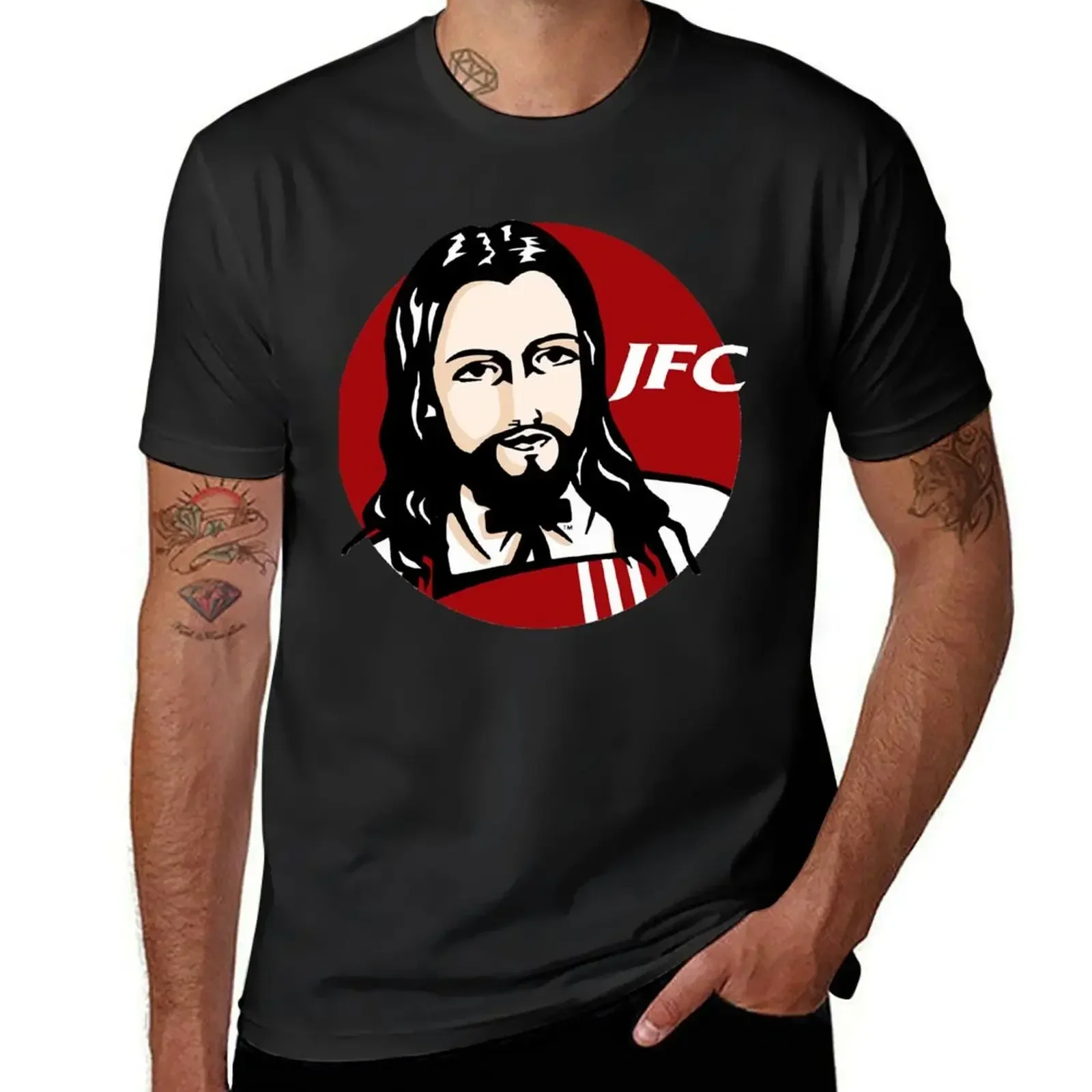 

JFC Jesus Fried Chicken T-Shirt oversized t shirt plain summer clothes sublime mens t shirts pack