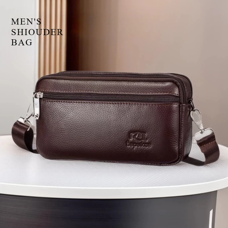 

New Unisex PU Waterproof Solid Color Single Shoulder Bag High Quality Travel Portable Storage Bag for Men and Women