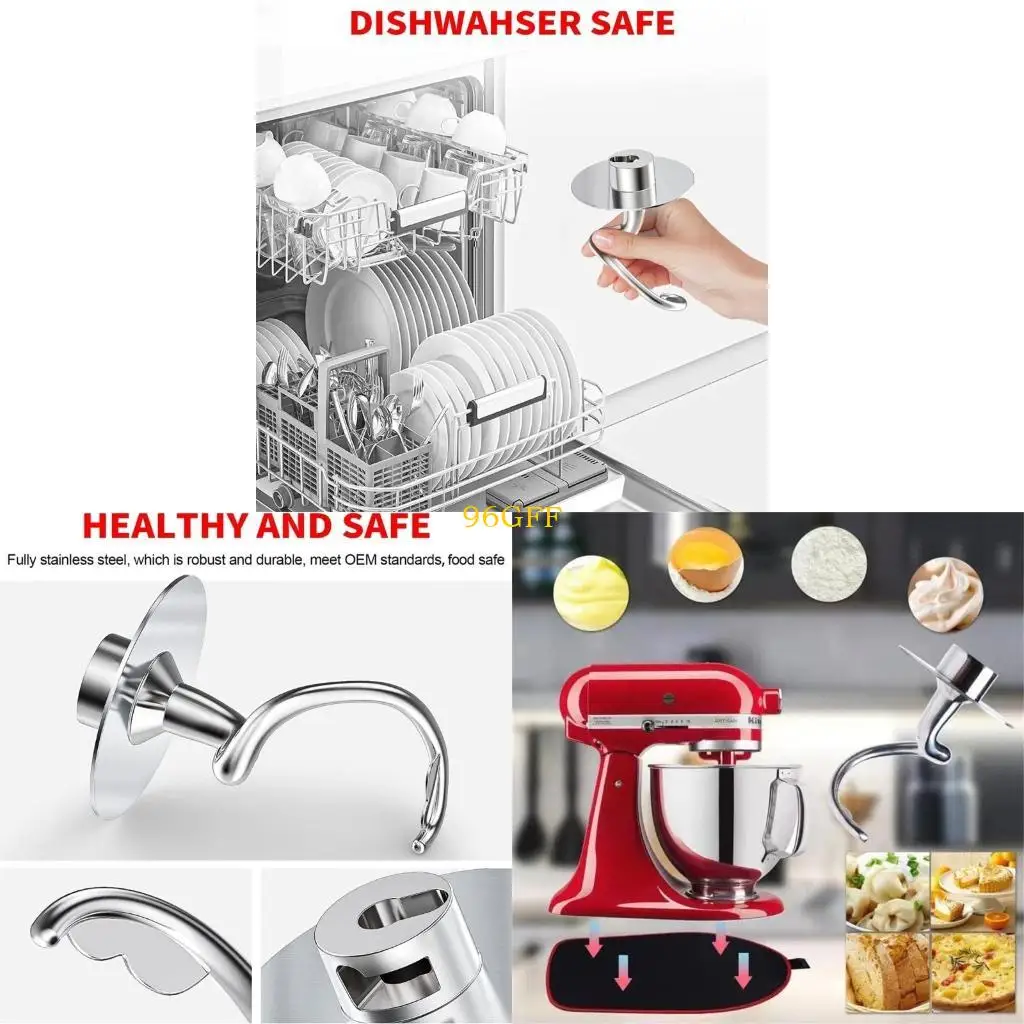 

96GF Dough Hook Replacement Stainless Steel Material Flour Mixer Mixing Head for K45
