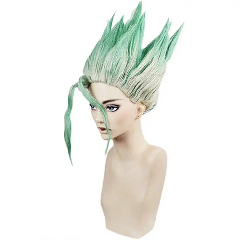 

2025 12 Anime Dr. Stone Ishigami Costumes wig Cosplay Costume Senku Adult White Male Full Set Halloween Christmas Carnival