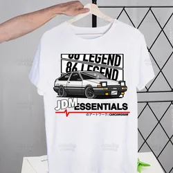 AE86 Japan Anime JDM T Shirt Men Retro Tops Tees Harajuku Initial D Racing Drift Car Tshirt Streetwear Hip Hop Male T-shirts