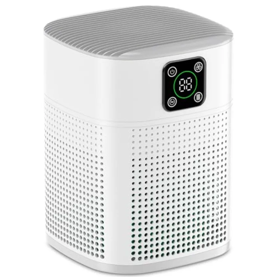 

Air Purifiers for Bedroom, Honeyuan H13 HEPA Air Purifier for Home Large Room 1095 sqft, Air purifiers with 360°Air Intake, 3 F