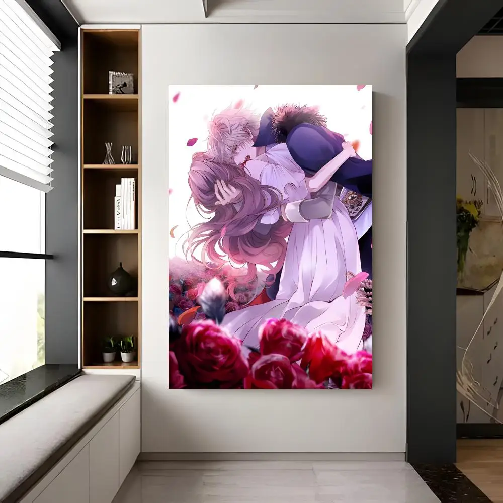 Otome Game I-ikemen Vampire Temptation in the Dark Poster Trendy Aesthetic Self-Adhesive Wall Poster Room Decor for Bedroom Dorm