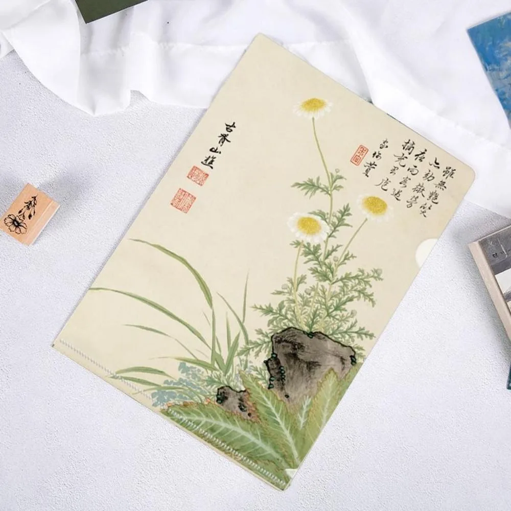 

Cute Storage Bag L Shaped Folder Presentation Folder Archaic Prosody Series A4 File Folder Documents Paper Organizer School
