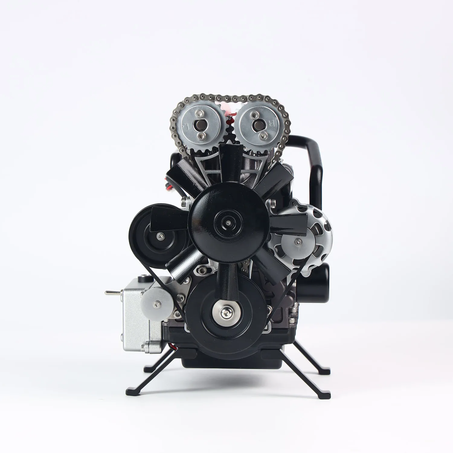 

DM111 TECHING 300+ PCS DIY Scale Metal 4Cylinder Turbocharged Engine Model Mechanical Assembly Decoration Building Kit Toy