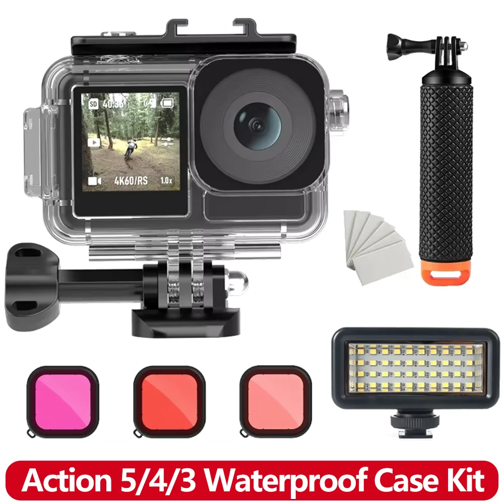 Wodoodporne etui do nurkowania ACTION 5/4/3, obudowa ochronna podwodna do DJI Osmo Action 5 PRO 4 3, akcesoria do kamer sportowych