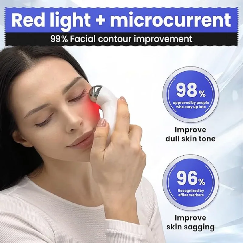 Microcurrent Facial Device, the latest red light technology to enhance the ability to lift the facial and tighten the skin, USB