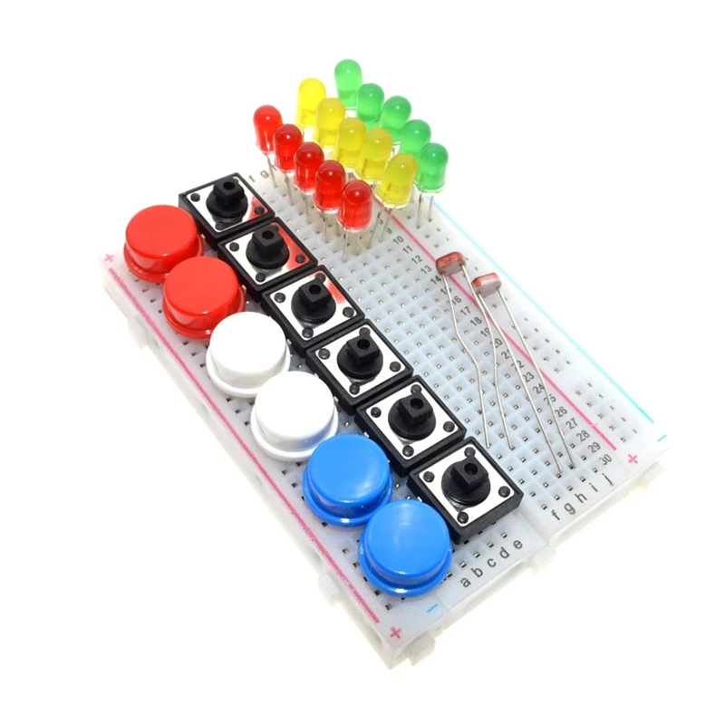 Kit de Inicio electrónico inteligente para arduino uno r3, mini Placa de pruebas, botón de cable de puente LED