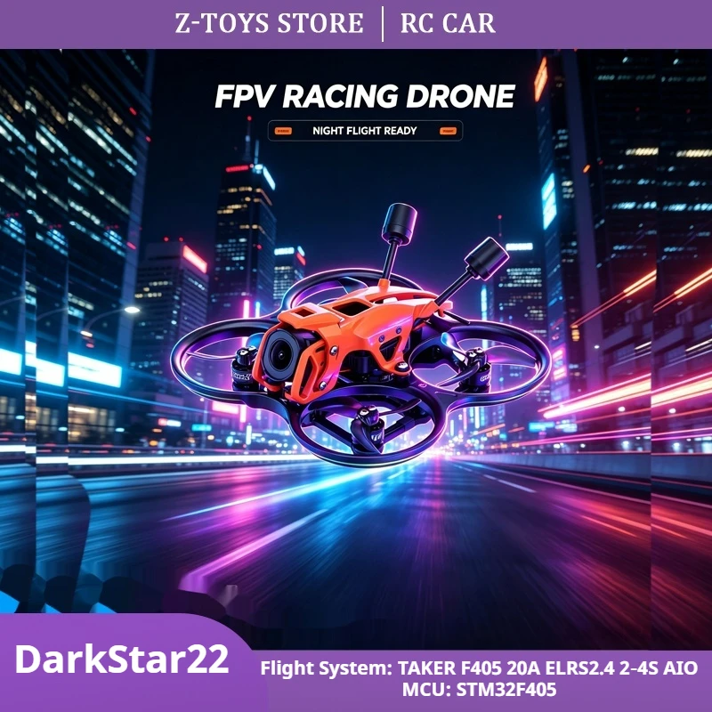 GEPRC Darkstar 22 O4 Pro Lightweight Fpv Racing Drone Rtf Kit Freestyle Flight Gps Mount Compatible For Adult Hobbyists