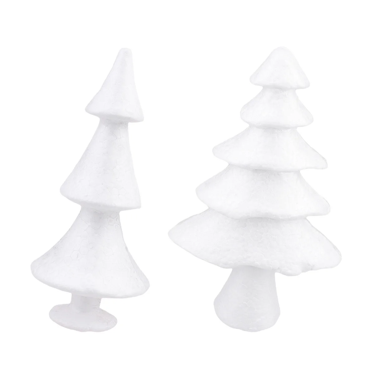 

2pcs Foam Christmas Tree Set White Diy Craft Kit For Kids Ornament Decor Holiday Home School Church Activity Xmas Decoration
