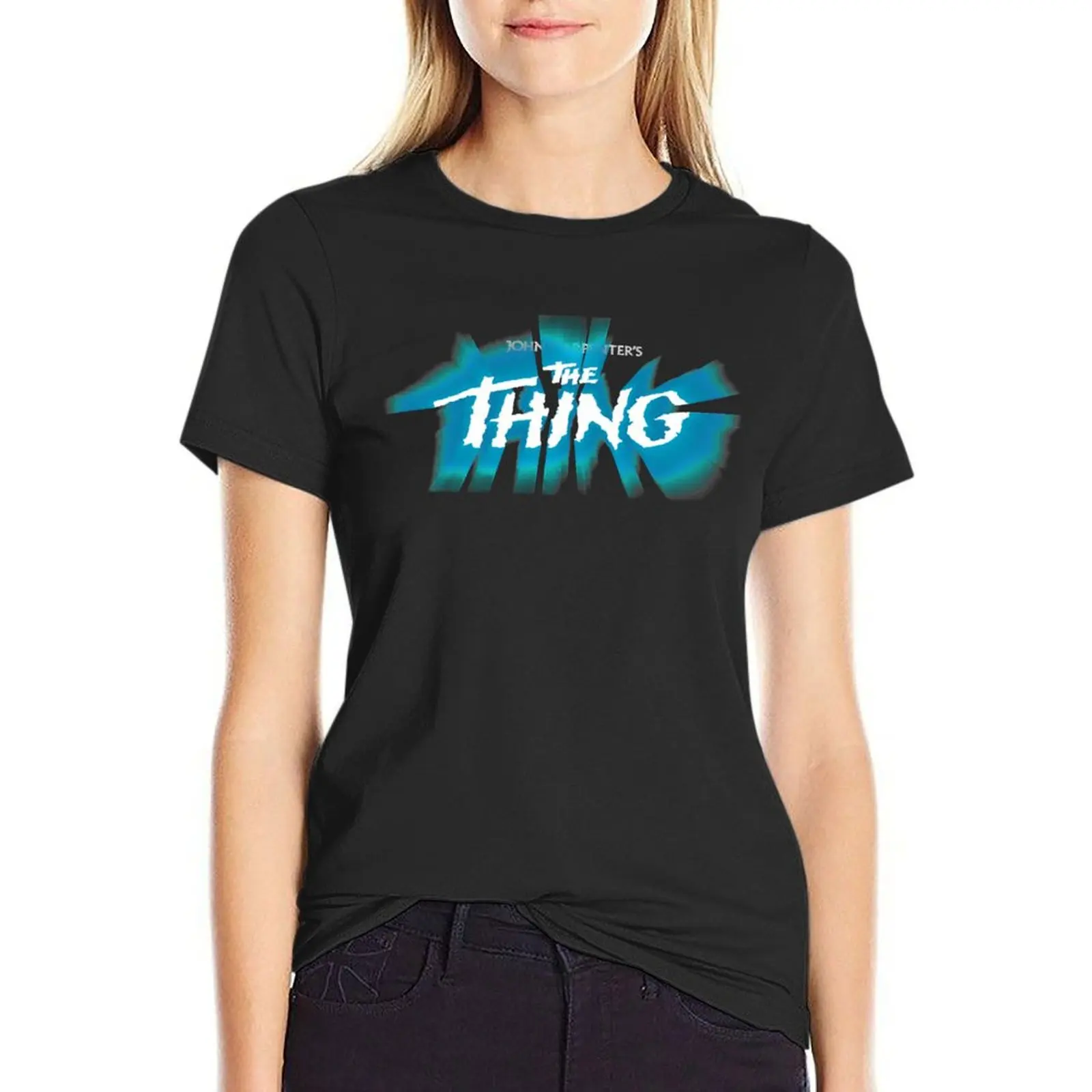 

John Carpenter, The Thing, logo, movie, 1982, film shirt Essential T-Shirt cute tops plain Womens clothing