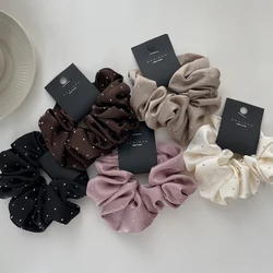 Fashion Solid Color Crystal Hair Ties Scrunchies Korean Elastic Hair Bands For Girls Women Ponytail Holder For Hair Accessories