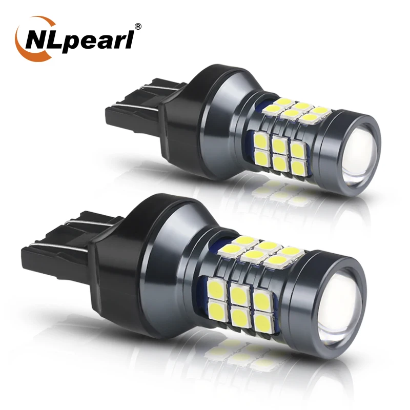 NLpearl 2x T20 LED 7440 WY21W W21W Żarówki Led 7443 W21/5W Led T20 Super Bright 3030SMD Zapasowe światło cofania do lamp sygnalizacyjnych samochodowych — 2