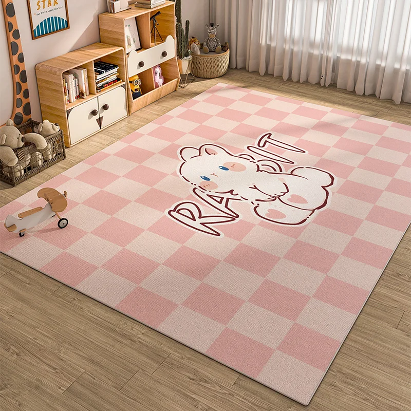 Cartoon Children\'s Girl\'s Room Rugs Cute Bedroom Bedside Carpets Large Area Living Room Carpet Stain-resistant Cloakroom Rug 양탄자