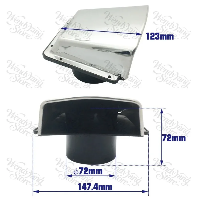 Yacht Marine Accessories  Vent Exhaust Vent Vent Hardware Stainless Steel
