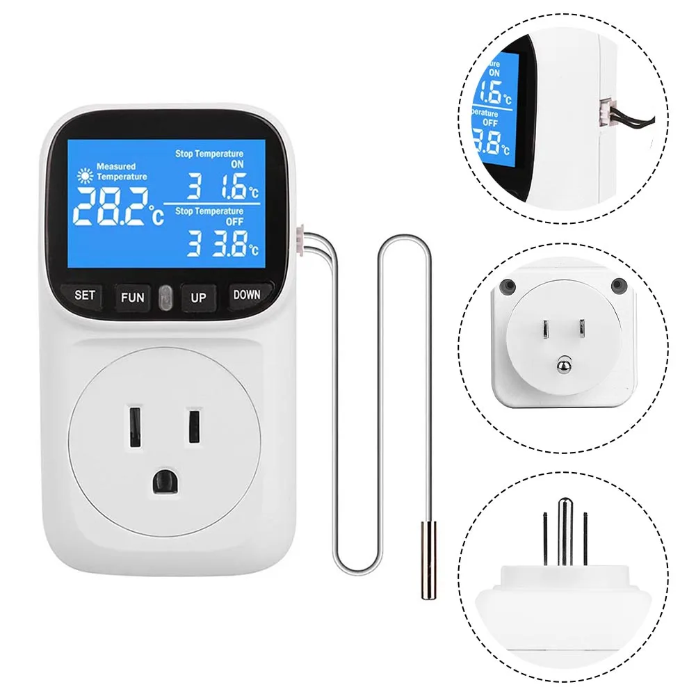 

Aquatic Environment Thermostat Temperature Controller Digital Display Smart Thermostat Control Accuracy 1 Factory Reset