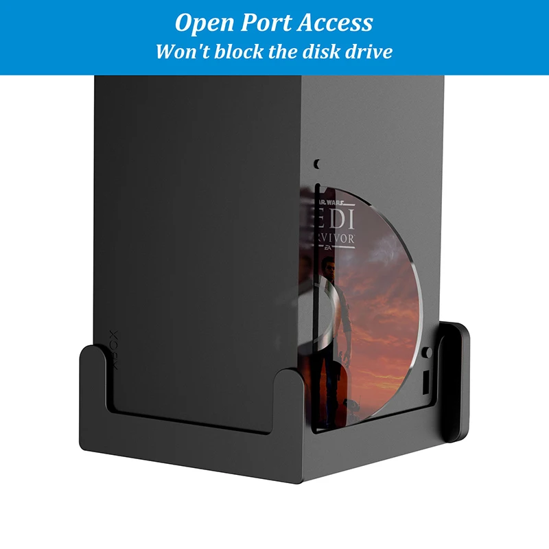 LINGYOU جدار جبل ل Xbox سلسلة X قوي الفضاء إنقاذ حامل قوس شماعات مع فتحات التبريد-يتصاعد على الحائط بواسطة التلفزيون الخاص بك