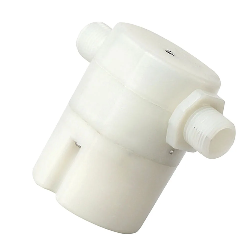 

1pcs 1/2 Inch Float Valve Water Level Control Valve Side Inlet Pp Plastic Water Level Control For Tower Pool White