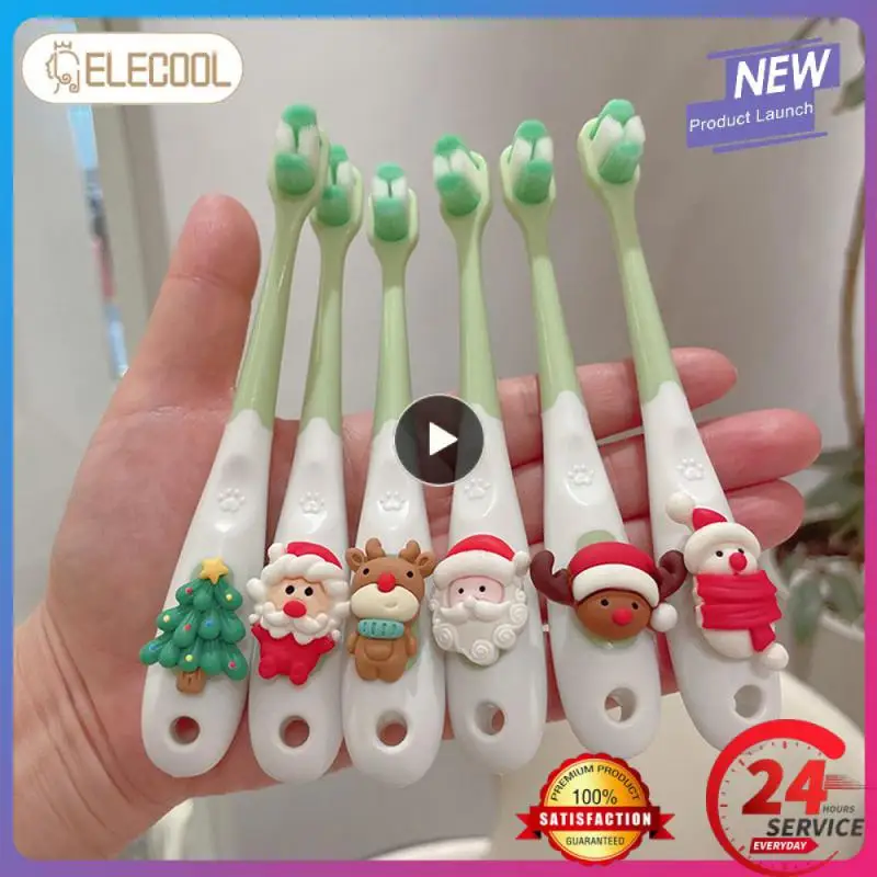 Christmas Series Childrens Toothbrush Soft Bristles Removing Stains Toothbrush Cleaning Protecting Teeth Portable Toothbrush